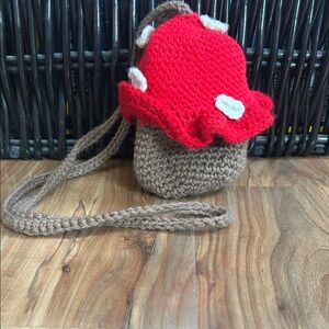Cottagecore Crochet Mushroom Bag | Handmade Whimsical Crossbody
